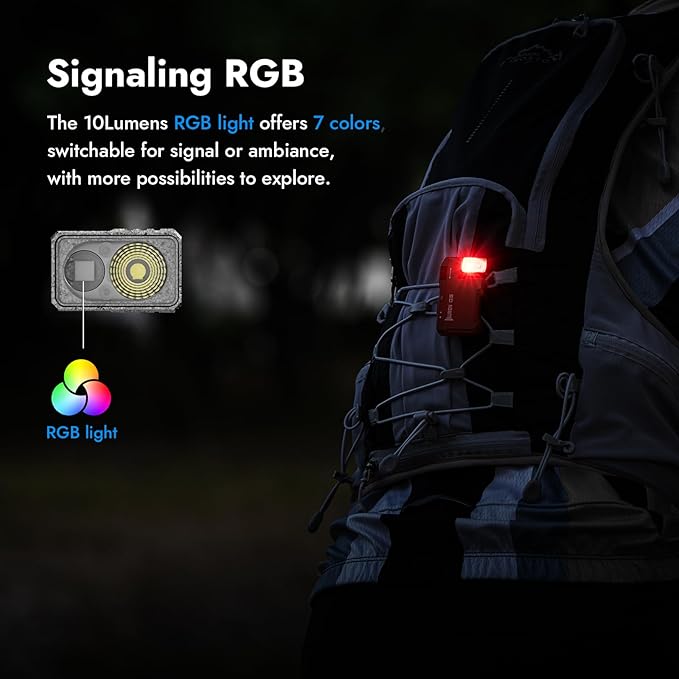 WUBEN G5 EDC Flashlight Magnetic Keychain Rechargeable Mini Pocket Flashlight 400LM Dual Light Sources RGB Light Portable Flat Flashlight for Outdoor Home Emergency (Ice Crack) | 400 Lumens Dual Light Source LED Flashlight with RGB, Portable Magnetic K...