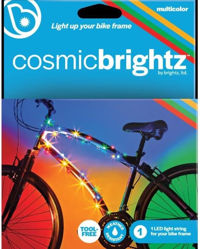Brightz CosmicBrightz LED Bike Frame Rope Light - 6.5-Foot String Rope - Battery-Powered with On/Off Switch - Ultra Bright Color Keeps Your Ride Fun and Safe for Kids, Teens, & Adults