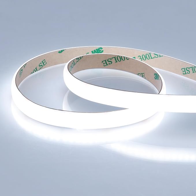 JOYLIT PRO+ 24V LED Strip Diffused 16.4FT 6000K 510LM/FT Bright Waterproof | CE UL, CRI 92+, 280LEDs/m Cool White, 10MM, Dotless, Dimmable, Self-Adhesive, for Kitchen Cabinet,Cove(Lights Only)