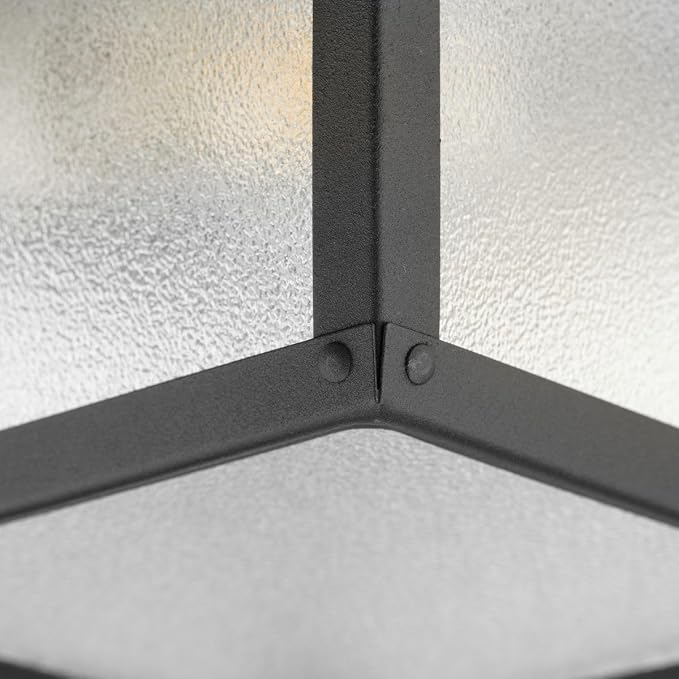 Progress Lighting 2-Light Indoor and Outdoor Flush Mount Ceiling Light, Interior and Exterior Ceiling-Mount Light Fixture for Porch Light, Patios, Garages, Hallways, Metal, 9-1/4" by 5", Black