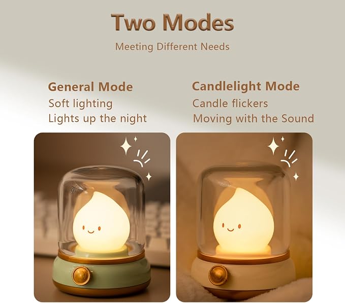 Campfire Chibi Flame Night Light, Retro Amber Lamp with Dimming Feature for Camping, Smoko Light, Gift, Party, Room Decor(Retro Flame Lamp)