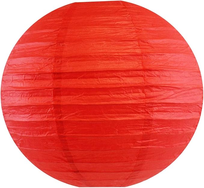 Red Paper lanterns Valentine's Day Party Decorations 12 inch for Birthday Wedding Baby Bridal Shower Home Decor Party Decoration (Set of 5, Red)