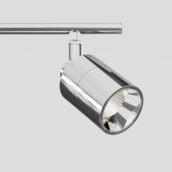 Shura Polished Chrome 5-Light Track Light with Rotatable Heads, Integrated LED Bulbs, 4 ft. Track Lighting Kit, 3000k, 2450 Lumens
