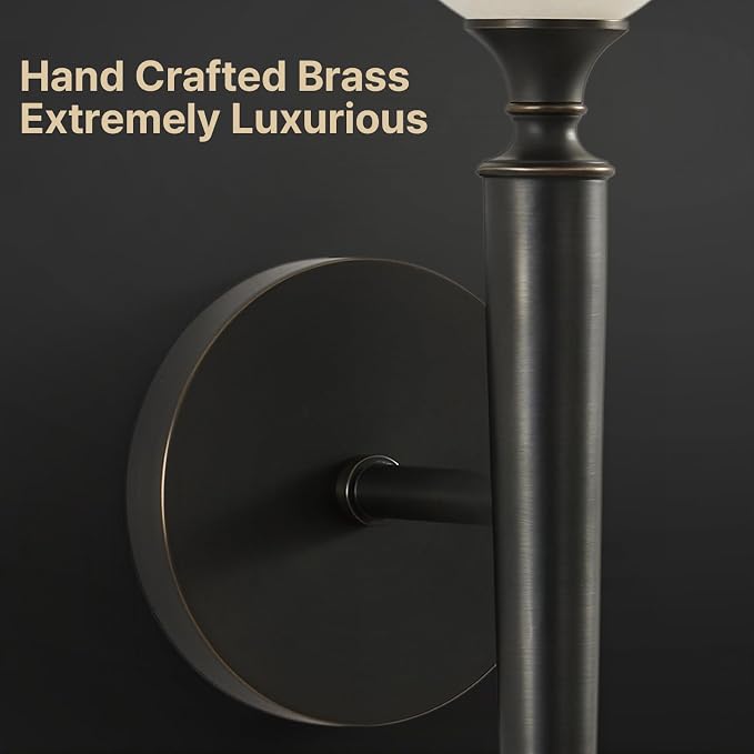 21.6" Alabaster Sconces Set of 2, Antique Oil Rubbed Bronze Brass | Natural Spanish Alabaster, Handcrafted Solid Brass, Refined Material Pairing, Unique Marble Veining, Refined Vintage Style