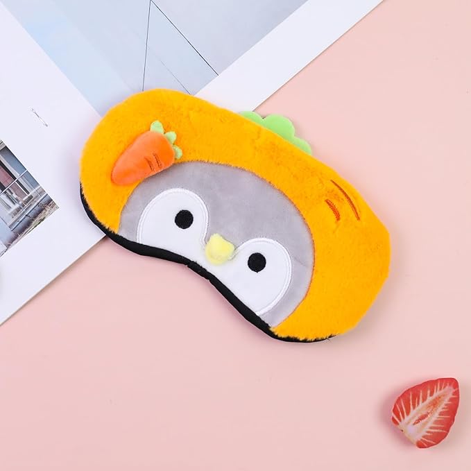 PERFECTSIGHT Cute Sleep Eye Masks (Orange Penguin)