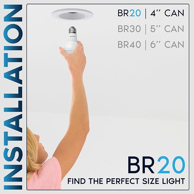 LUXRITE BR20 LED Bulb, 45W Equivalent, 3000K Soft White, Dimmable, 460 Lumens, R20 LED Flood Light Bulb 6.5W, Energy Star, Damp Rated, E26 Base, Perfect for Recessed and Track Lighting (12 Pack)