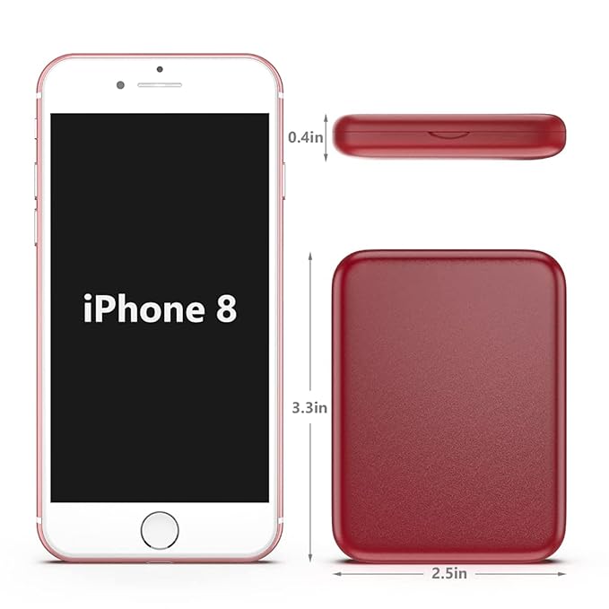 Kintion Pocket Mirror, 1X/3X Magnification LED Compact Travel Makeup Mirror with Light for Purse, 2-Sided, Portable, Folding, Handheld, Small Lighted Mirror for Gift, Wine Red
