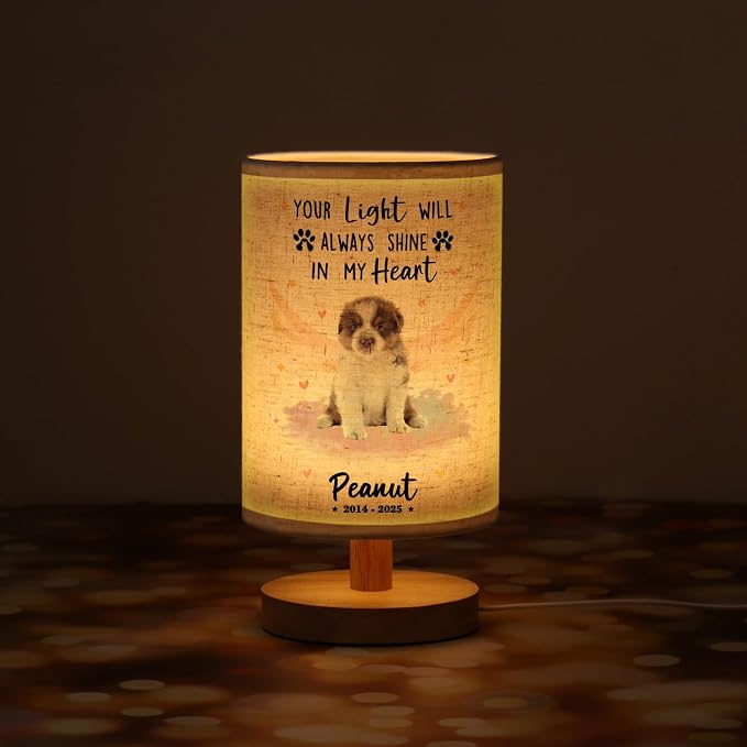 WSYEAR Dog Memorial Gifts for Loss of Pet Sympathy Gift for Dog Cat Passed Away Custom Photo A Pet Remembrance Bereavement Gifts for Family Friend
