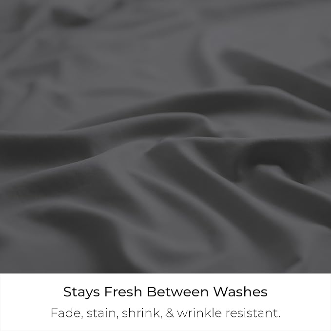 Mellanni Bed Skirt King Size - Tailored Drop Bed Skirting | 15-Inch Pleated Dust Ruffle - Hotel Luxury Bedding - Wrinkle, Fade, Stain Resistant - 1 Bedskirt (King, Gray)