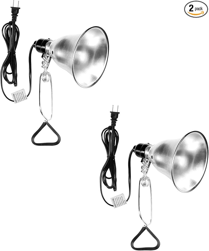 Simple Deluxe Clamp Lamp Light Socket with 5.5 Inch Aluminum Reflector, Suit for Max 60 Watt Lamp (No Bulb Included) with 18/2-Gauge 6 Feet Cord, 2-Pack