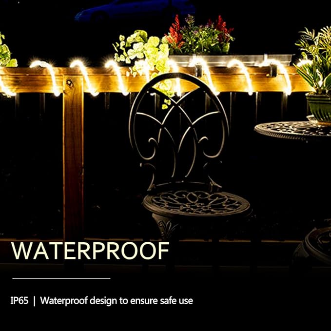 10FT Rope Lights Indoor,Connectable and Flexible LED Tube Lights,LED Rope Lights Outdoor for Garden,Patio,Porch,Backyard,Christmas Decoration(Warm White,2800K-3000K)