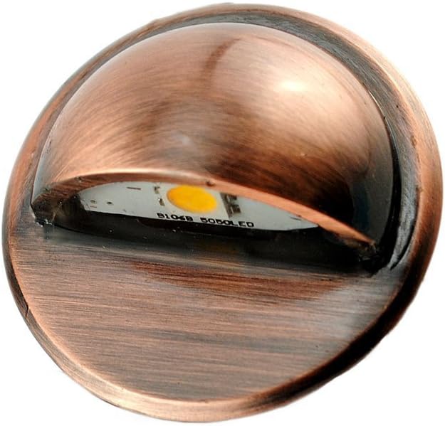 Low Voltage LED Deck Lights kit Φ1.38 Outdoor Garden Yard Decoration Lamp Recessed Landscape Pathway Step Stair Cold White LED Lighting, Bronze