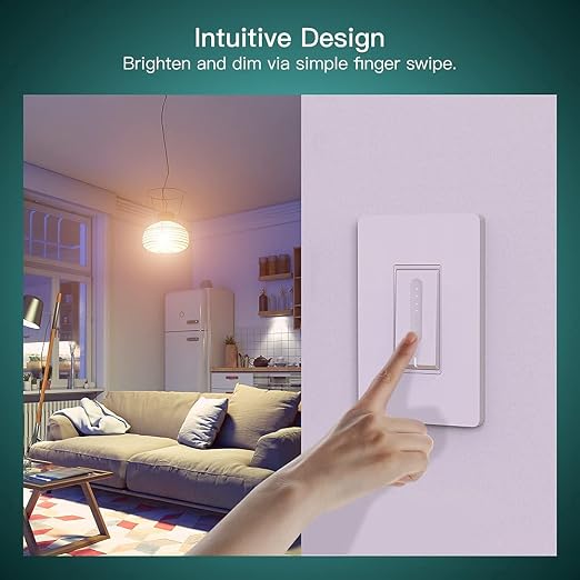 TREATLIFE Smart Dimmer Switch, Single-Pole Smart Switch for Dimmable Bulbs, 2.4GHz WiFi Smart Light Switch Works with Alexa and Google Home, APP Remote Control, Neutral Wire Required