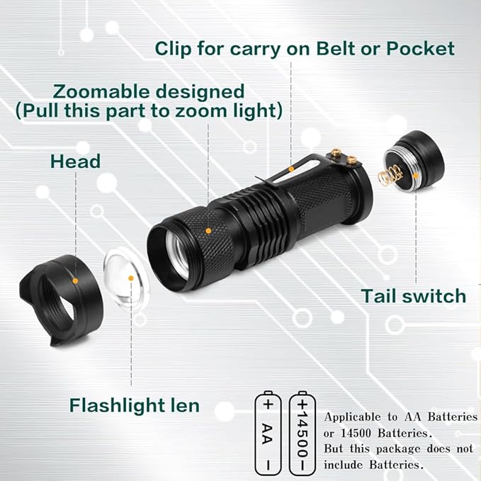 4 Color Light Single Mode Red Green Blue Cool White Light Flashlight for Night Observation