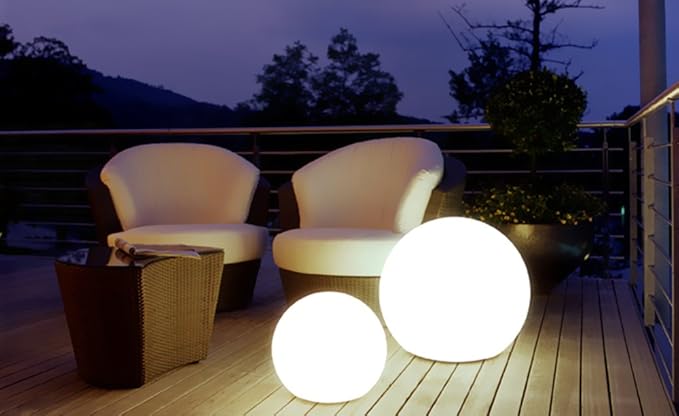 Mr.Go 20-inch Rechargeable LED Ball Light, Waterproof Outdoor Globe Lights w/Remote, 16 RGB Color Changing Glowing Orb, 4400mAh Dimmable Globe Floor Lamp for Home Garden Patio Lawn Pool Party Decor