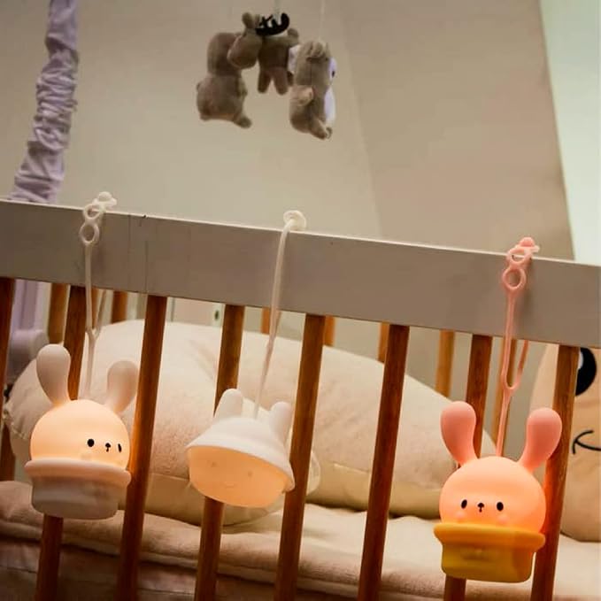 Nursery Night Light for Baby,Portable LED Night Lamp for Breastfeeding | Soft BPA Free Silicone Night Lamp,Dimmable Nightlight for Newborn, Rechargeable Night Light for Kids and Adult