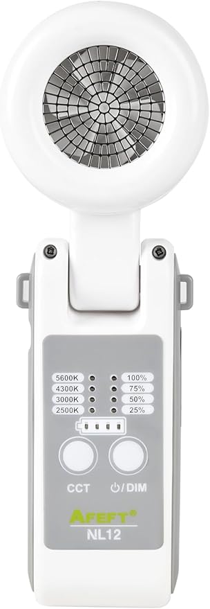 Portable LED Photography Light Adjustable Color Temperature & Brightness Handheld Fill Light Photography, Videography, and Live Streaming Lighting (White)