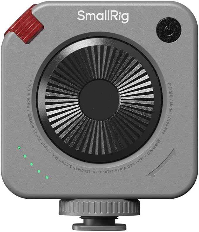 SMALLRIG P108 Neo Mini RGBWW Video Light, Portable Camera Light for Photography, Cold Shoe Light, CRI95+, 2500K-6500K, 1500mAh Battery, Fill Light Accessories for Content Creator, Nebula Gray - 5821