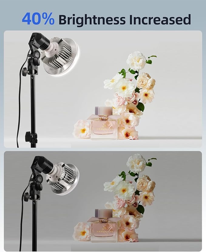 Softbox Lighting Kit 16x16in Soft Box 2Pack Upgrade 135W 2700-6400K 100V-240V E27 LEDBulb Continuous Photography Lighting,Photo Studio Light Equipment for Camera Shooting Video Recording