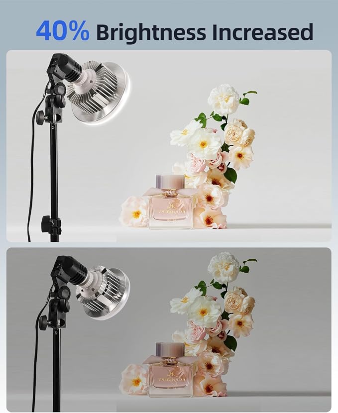 Softbox Lighting Kit 16x16in Soft Box 1Pack Upgrade 135W 2700-6400K 100V-240V E27 LEDBulb Continuous Photography Lighting,Photo Studio Light Equipment for Camera Shooting Video Recording