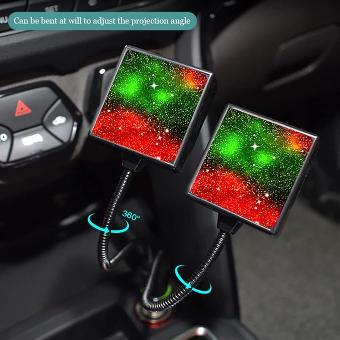 USB Star Projector Night Light Car Roof Light Adjustable Interior Car Light Portable Car LED Light 2 Colors Plug and Play Auto Ceiling Interior Light Star Light for Cars Bedroom Roof Party Home Decor
