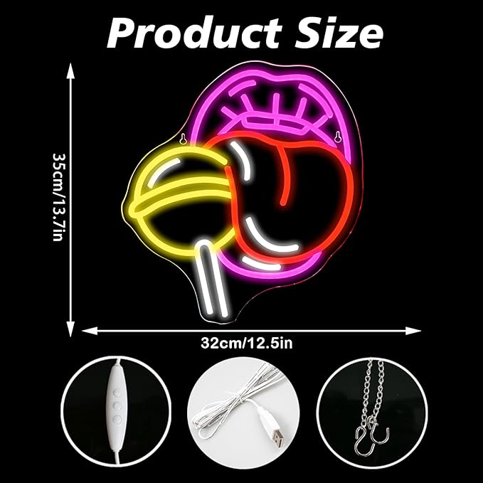 Tongue Candy Neon Sign for Wall Decor,Neon Light for Candy Shop Man Cave Bedroom Party Wedding Lollipop Store Decorations