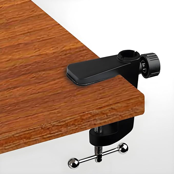 Universal C-Clamp Lamp Holder Desk Mount Clamp Base for Swing Arm Lights, DIY Lighting, Monitors, Workbenches