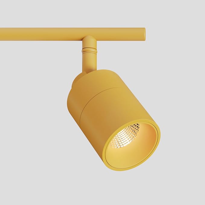 Shura Mustard Yellow 4-Light Track Light with Rotatable Heads, Integrated LED Bulbs, 3 ft. Track Lighting Kit, 3000k, 2240 Lumens