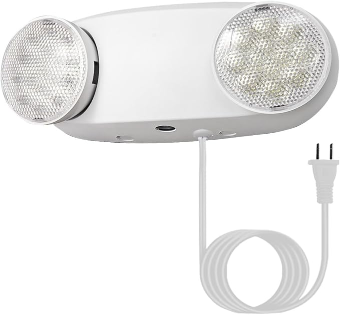 GZRUIYANG LED Emergency Lights with Battery Backup, Commercial Emergency Light Fixtures for Business Home Power Failure Emergency Exit Sign Lighting with 1.0 Meter Plug in Cord AC120V