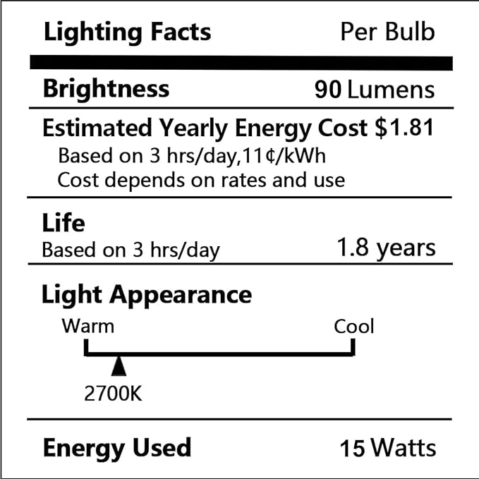 Scentsy Light Bulbs -15 Watt Light Bulbs for Scentsy Wax Warmer,Candle Warmer Lamp,Plug in Wax Diffuser- 120V C7 Replacement Bulbs for Night Light,Rock Salt Lamp Bulbs - Dimmable - Warm White,15 Pack
