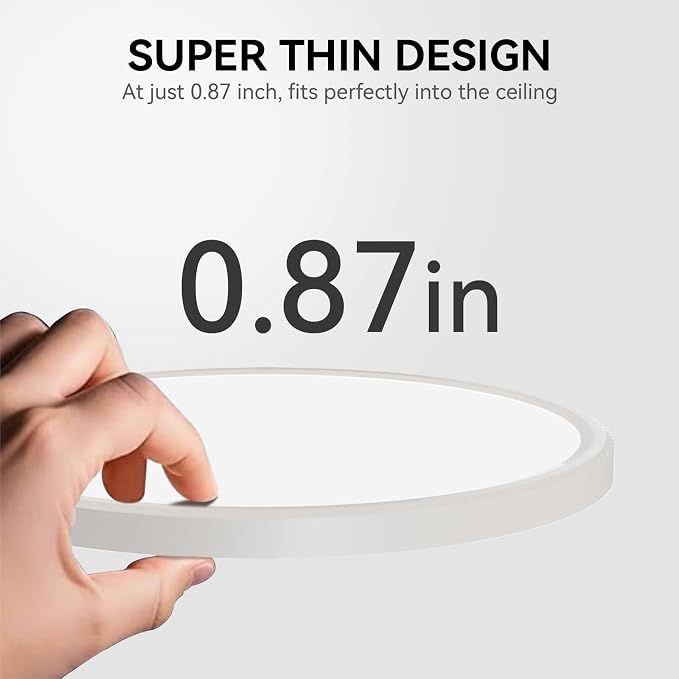 MODERN 6Pack LED Flush Mount Ceiling Light, 3000K-3500K-4500K-5000K-6000K Adjustable Ceiling Lamp,7.5inch Surface Mounted for Living Room, Bedroom, Kitchen, Laundry, Hallway (White, 6 Pack)