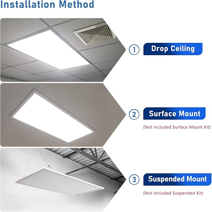 CycevSun 2x4 LED Flat Panel Light for Drop Ceiling, 0-10V Dimmable, 12 Pack | 30/40/50W Selectable, 2 x 4 FT, 5500LM, 3000K 4000K 5000K Switchable, 120-277V, ETL Listed, Office, Shop, Commercial