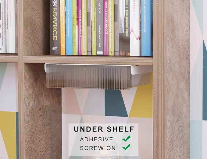 Keenkee Under Desk Drawers, Clear Light Black | Pull Slide Out, Underneath Table With Lip, Attachable Under Shelf, Pencil Drawer, Attachable