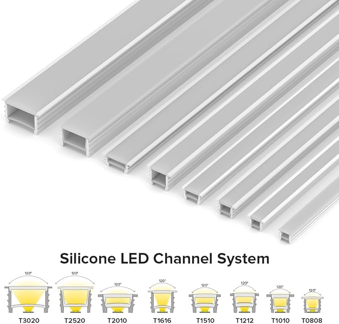 BTF-LIGHTING Silicone LED Channel System 49.2Ft Flexible Milky White Cover DIY Spotless Tube for ≤18mm Width LED Strip,Neon Rope Light Channel Diffuser, for Kitchen Cabinet, Room, Patio(No LED Strip)