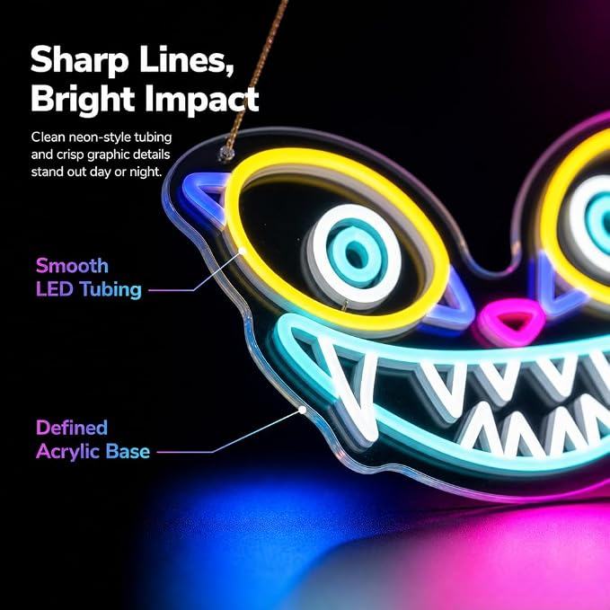 Tiger Neon Sign, | Fierce Animal Wall Light, Fantasy Game Room Light, 11.2"x16.5"