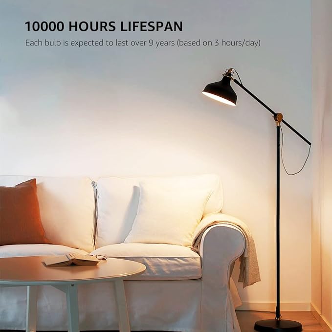 Lepro 100W Equivalent LED Light Bulbs, 14W 1500 Lumens 2700K Warm White Non-Dimmable, A19 E26 Standard Base, 10000 Hour Lifetime, Pack of 3