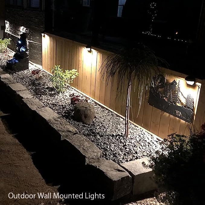 Outdoor Deck Lights LED Low Voltage Landscape Lighting 2.5W 12V | Cast Aluminum Patio Post Step Lights Fence Retaining Wall Mounting Light Warm White Textured Black Finish Pack of 2