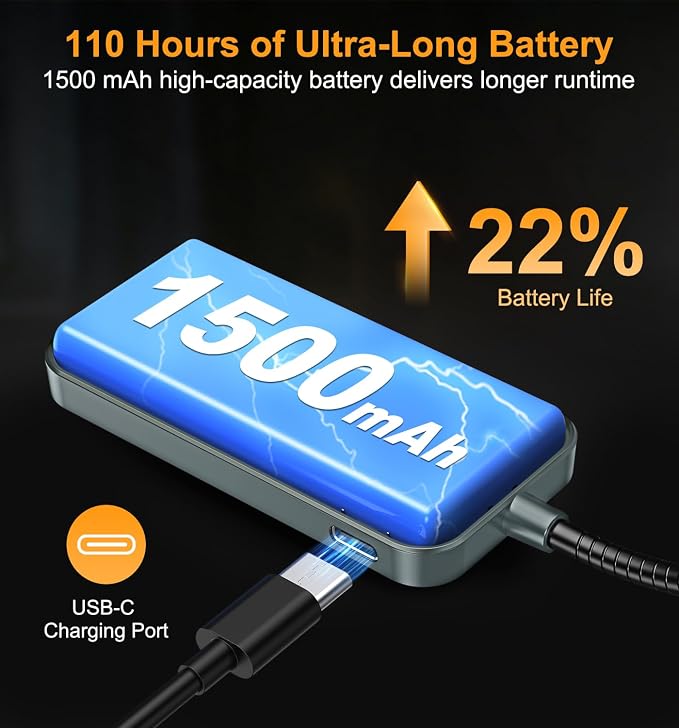 Gritin 2026 Gen 2 Book Light for Reading- 30 Eye Caring Full Spectrum LED | 5 Colors & 5 Brightness, Adjustable Wide/Narrow Beam, Upgrade 1500mAh Long-Lasting Rechargeable Clip on Light-Sea Blue