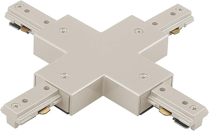 WAC Lighting HX-BN H Track X Connector, Brushed Nickel