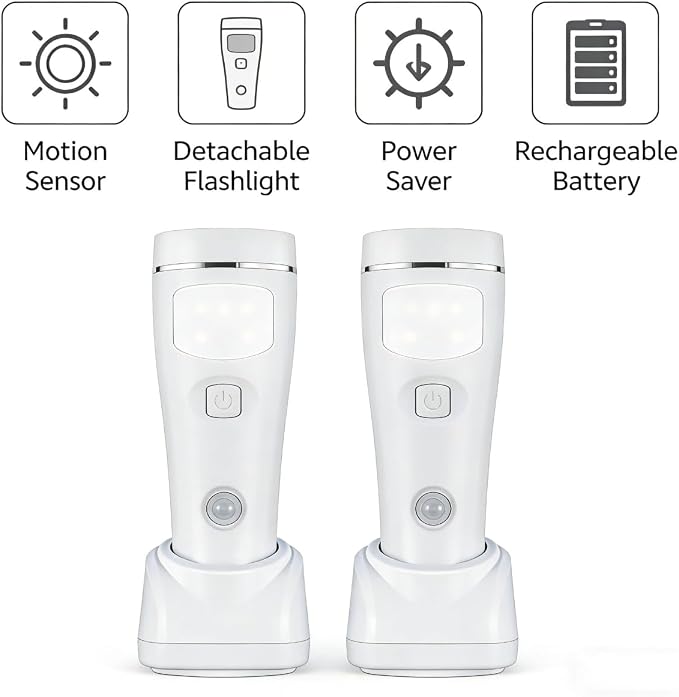 Multi-Function Motion Sensor Night Light, LED Emergency Lights for Home Power Failure, Rechargeable Plug in Flashlights for Household (3 Pack)