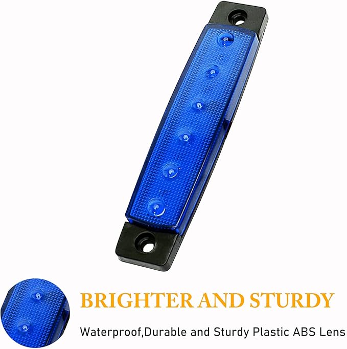 PSEQT LED Boat Interior Lights Marine Courtesy Light Strip Deck Transom Cockpit Navigation Lighting Waterproof for Fishing Pontoon Kayak Yacht Sailboat (Blue 10Pcs)