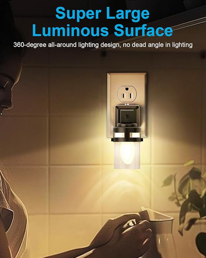 Night Light Bulbs - 4W Dimmable Warm White - E12 Base - Small Clear Glass, C7