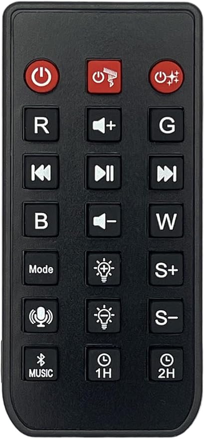 Replacement Remote Control Compatible with Rossetta Galaxy Star Projector-RT009 for Bedroom,LED Night Light Aurora Projector,Northern Galaxy Light Aurora Projector