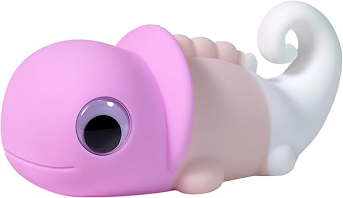 Night Light for Kids, Cute Soft Silicone Chameleon Lamp, Dimmable Timer Nursery Portable Kawaii Lamps, Bedside Lamp for Baby Toddler Adult(Chameleon - Purple)