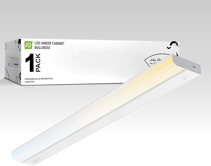 ASD 32 Inch Hardwired LED Under Cabinet Light, On/Off & 5CCT Switch 2700K-5000K, 16W 1436LM CRI90+, Direct Wire Low Profile Linkable Fixture, Dimmable Under Counter Kitchen Lighting, White, UL