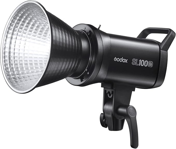 Godox SL100Bi 100W Bi-Color LED Video Light – 32,100 Lux@1M, 2800K-6500K, CRI 96+, TLCI 97+, Bowens Mount, 11 FX, App & Remote Control, Silent Studio Bright Lighting for Video & Photography