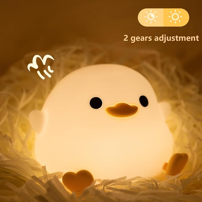Night Light for Kids, Cute Soft Silicone Dodo Duck Lamp, Dimmable Nursery Portable Duck Kawaii Lamps, Bedside Lamp for Baby Toddler Adult(Dodo Duck)