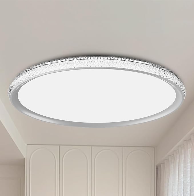 15 Inch LED Flush Mount Ceiling Light,Modern Ceiling Light | 35W 4000LM 5CCT 2700-5000K Selectable, Dimmable Ceiling Lights for Kitchen,Bedroom, Living Room,Office