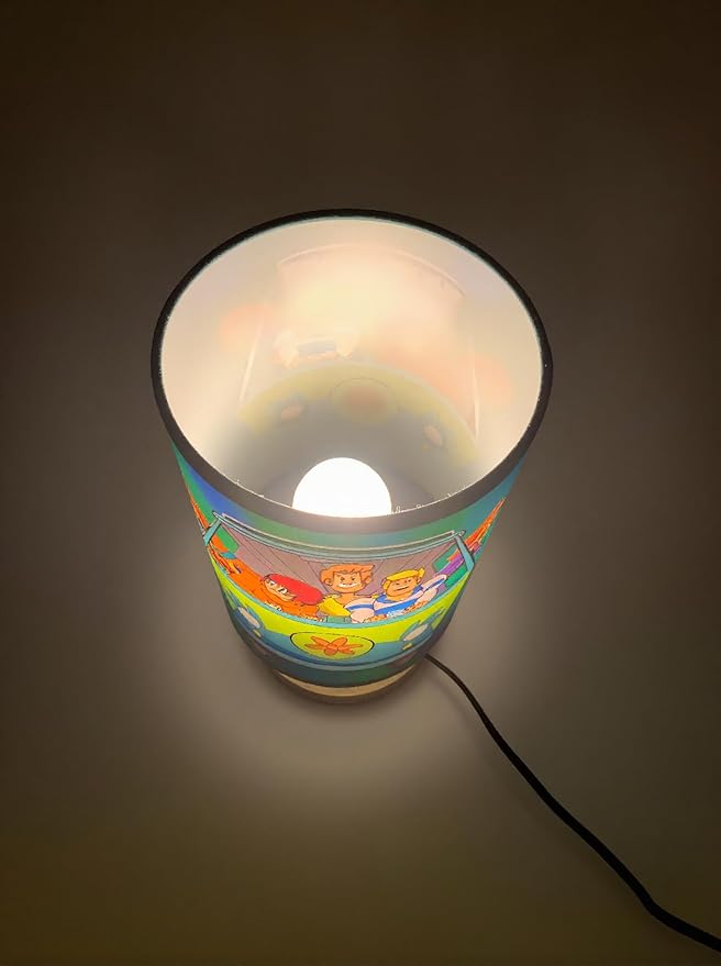 Frameless Wood Base Cartoon Scooby Table Lights Table Lamp with Light Bulb Bedside Night Light Great Decor or Gift Ideas