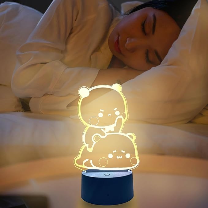 Bear Shaped 3D Night Light Gifts, Cartoon Table Lamp with Remote Control Gifts for Girls Birthday Christmas Valentine